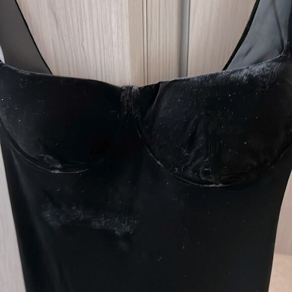 NWT $184 REVOLVE RUMORED Runway velvet sheath tank bodycon slip dress S black - Picture 4 of 13